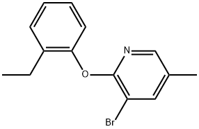 3-Bromo-2-(2-ethylphenoxy)-5-methylpyridine Structure