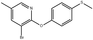 3-Bromo-5-methyl-2-[4-(methylthio)phenoxy]pyridine Structure