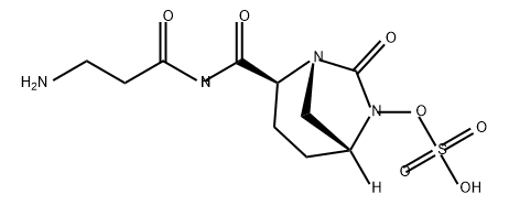 (1R,2S,5R)-2-((3-aminopropanoyl)carbamoyl)-7-oxo-1,6-diazabicyclo[3.2.1]octan-6-yl hydrogen sulfate Structure