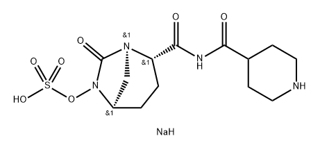 Sulfuric acid, mono[(1R,2S,5R)-7-oxo-2-[[(4- piperidinylcarbonyl)amino]carbonyl]-1,6- diazabicyclo[3.2.1]oct-6-yl] ester, sodium salt (1:1) Structure