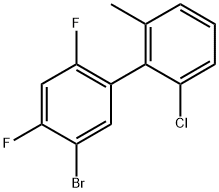 5-Bromo-2'-chloro-2,4-difluoro-6'-methyl-1,1'-biphenyl Structure