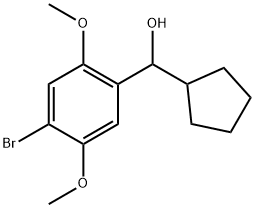 4-Bromo-α-cyclopentyl-2,5-dimethoxybenzenemethanol Structure