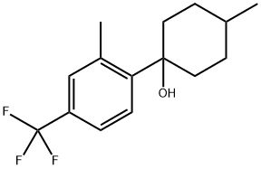 4-methyl-1-(2-methyl-4-(trifluoromethyl)phenyl)cyclohexanol Structure