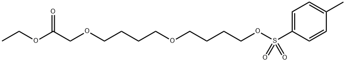 Ethyl 2-(4-(4-(tosyloxy)butoxy)butoxy)acetate Structure