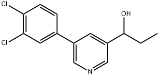 1-(5-(3,4-dichlorophenyl)phenyl)pyridin-3-yl)propan-1-ol Structure