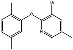 3-Bromo-2-(2,5-dimethylphenoxy)-5-methylpyridine Structure