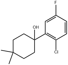 1-(2-chloro-5-fluorophenyl)-4,4-dimethylcyclohexanol Structure