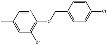 3-Bromo-2-[(4-chlorophenyl)methoxy]-5-methylpyridine Structure