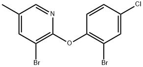 3-Bromo-2-(2-bromo-4-chlorophenoxy)-5-methylpyridine Structure