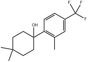 4,4-dimethyl-1-(2-methyl-4-(trifluoromethyl)phenyl)cyclohexanol Structure