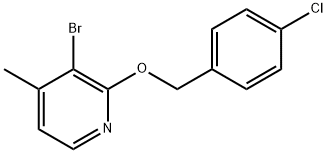 3-Bromo-2-[(4-chlorophenyl)methoxy]-4-methylpyridine Structure