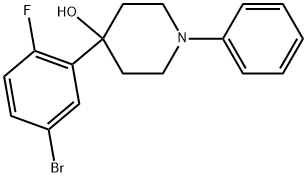 4-(5-Bromo-2-fluorophenyl)-1-phenyl-4-piperidinol Structure