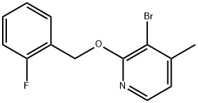 3-Bromo-2-[(2-fluorophenyl)methoxy]-4-methylpyridine Structure