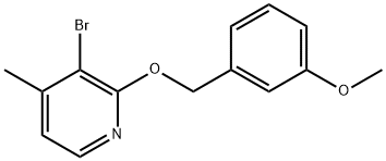 3-Bromo-2-[(3-methoxyphenyl)methoxy]-4-methylpyridine Structure