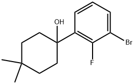 1-(3-bromo-2-fluorophenyl)-4,4-dimethylcyclohexanol Structure