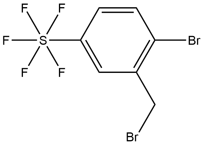 2-Bromo-5-(pentafluorothio)benzyl bromide Structure