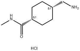 Cyclohexanecarboxamide, 4-(aminomethyl)-N-methyl-, hydrochloride (1:1), cis- Structure