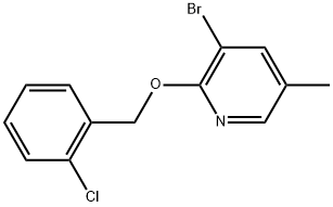 3-Bromo-2-[(2-chlorophenyl)methoxy]-5-methylpyridine Structure