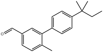 4'-(1,1-Dimethylpropyl)-6-methyl[1,1'-biphenyl]-3-carboxaldehyde Structure