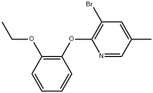 3-Bromo-2-(2-ethoxyphenoxy)-5-methylpyridine Structure