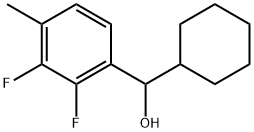 α-Cyclohexyl-2,3-difluoro-4-methylbenzenemethanol Structure