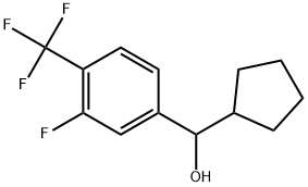 α-Cyclopentyl-3-fluoro-4-(trifluoromethyl)benzenemethanol Structure