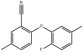 2-(2-Fluoro-5-methylphenoxy)-5-methylbenzonitrile Structure