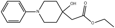 Ethyl 4-hydroxy-1-phenyl-4-piperidineacetate Structure