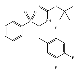 1,1-Dimethylethyl N-[1-(phenylsulfonyl)-2-(2,4,5-trifluorophenyl)ethyl] carbamate Structure