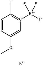 potassium trifluoro(2-fluoro-5-methoxyphenyl)boranuide 구조식 이미지