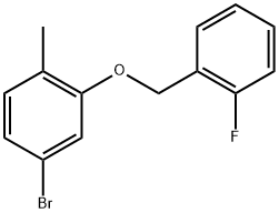 4-bromo-2-((2-fluorobenzyl)oxy)-1-methylbenzene Structure