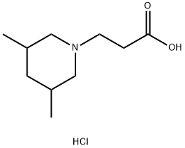 1-Piperidinepropanoic acid, 3,5-dimethyl-, hydrochloride Structure