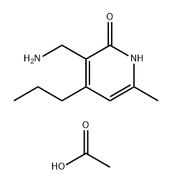 3-(Aminomethyl)-6-methyl-4-propylpyridin-2(1H)-one acetate Structure