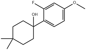 1-(2-fluoro-4-methoxyphenyl)-4,4-dimethylcyclohexanol 구조식 이미지