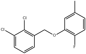 1,2-Dichloro-3-[(2-fluoro-5-methylphenoxy)methyl]benzene Structure