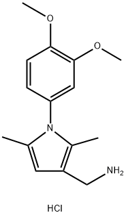 [1-(3,4-dimethoxyphenyl)-2,5-dimethyl-1H-pyrrol-3-yl]methanamine hydrochloride Structure