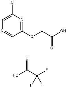 2-[(6-Chloropyrazin-2-yl)oxy]acetic acid trifluoroacetic acid Structure