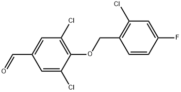 3,5-Dichloro-4-[(2-chloro-4-fluorophenyl)methoxy]benzaldehyde Structure