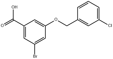 3-Bromo-5-[(3-chlorophenyl)methoxy]benzoic acid Structure