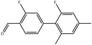 2',3-Difluoro-4',6'-dimethyl[1,1'-biphenyl]-4-carboxaldehyde Structure