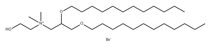 1-Propanaminium, 2,3-bis(dodecyloxy)-N-(2-hydroxyethyl)-N,N-dimethyl-, bromide Structure