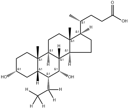 6-Ethylchenodeoxycholic-d5 Acid Structure