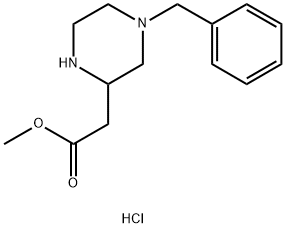 Methyl 2-(4-benzylpiperazin-2-yl)acetate 2HCl（WS200110） 구조식 이미지