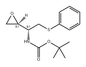 (2S,3R)-N-BOC-3-AMINO)-1,2-EPOXY-4-(PHENYLTHIOBUTANE) 구조식 이미지