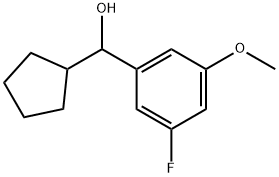 α-Cyclopentyl-3-fluoro-5-methoxybenzenemethanol Structure