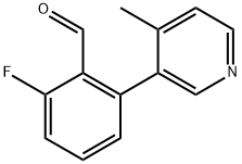 2-fluoro-6-(4-methylpyridin-3-yl)benzaldehyde Structure