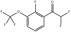 2,2-difluoro-1-(2-fluoro-3-(trifluoromethoxy)phenyl)ethanone Structure