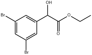 Ethyl 3,5-dibromo-α-hydroxybenzeneacetate Structure