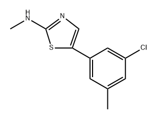 5-(3-Chloro-5-methylphenyl)-N-methylthiazol-2-amine Structure