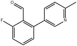 2-fluoro-6-(6-methylpyridin-3-yl)benzaldehyde Structure